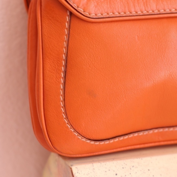 Marc Jacobs Orange Leather Clutch Mini Bag - Picture 5 of 10